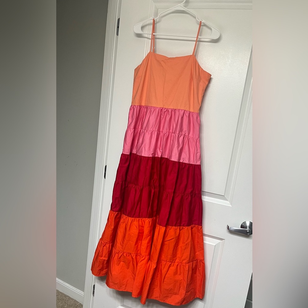 NWT English Factory Color Block Spaghetti Maxi - Picture 4 of 6
